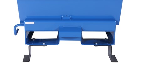 Avstandsstykke til tippcontainer, for stablerhåndtering